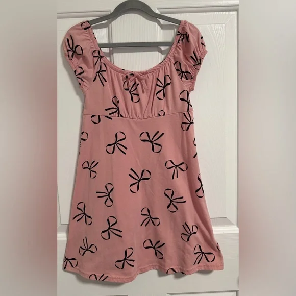 The Children's Place Girls Bows Print Fit And Flare Dress, Size M (7-8) - Picture 4 of 7